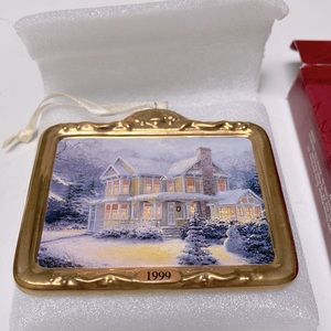 Hallmark Victorian Christmas III Thomas Kinkade painter of light 1999 ornament